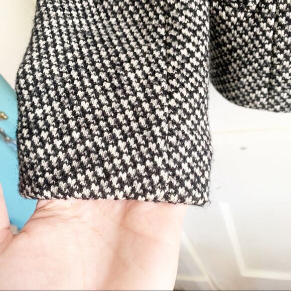 LOFT Cotton Wool Blend Double Breasted Peacoat Winter Pea Coat Buttons XS Black - Picture 6 of 16